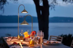 Frandsen Gras, portabel bordslampa, 72 cm, mässing