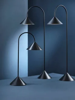 Frandsen Grasp, portabel bordslampa, 72 cm, mattsvart