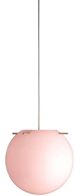 Frandsen Koi pendellampa, 32 cm, rosa opal - mässing