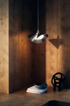 Frandsen Peel pendellampa, borstat rostfritt stål