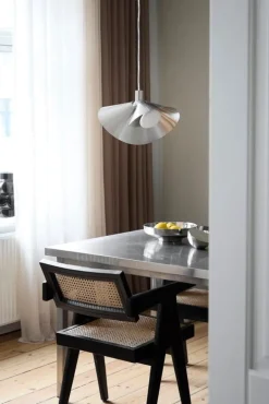 Frandsen Peel pendellampa, borstat rostfritt stål