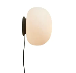 Frandsen Supernate vägglampa, 28 cm, vit opal - svart