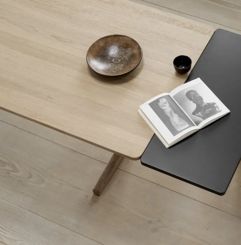 Fredericia C18 bord 220 x 90 cm, såpad ek