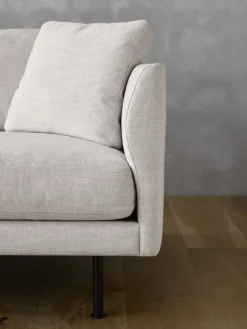 Fredericia Calmo 80, 3-sitssoffa, Sunniva 242 - svart stål