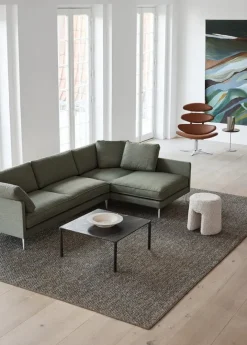 Fredericia Corona-stol, borstad krom - konjakfärgat läder