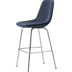 Fredericia Eyes 4 Leg barstol, borstad krom - svart