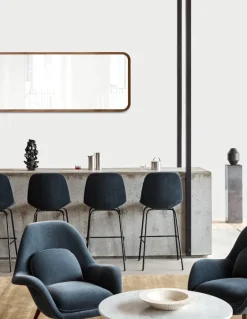 Fredericia Eyes 4 Leg barstol, borstad krom - svart