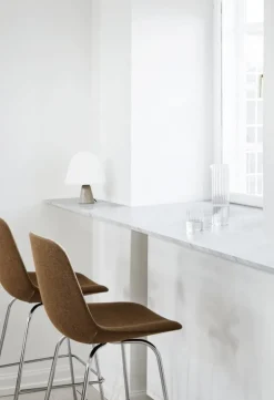 Fredericia Eyes 4 Leg barstol, borstad krom - ockra