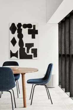 Fredericia Eyes 4 Leg stol, borstad krom - svart