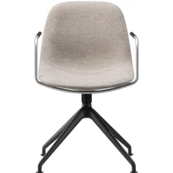 Fredericia Eyes fåtölj, svängbar, svart - grå