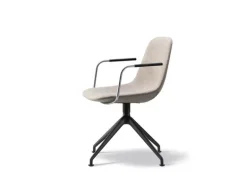 Fredericia Eyes fåtölj, svängbar, svart - grå