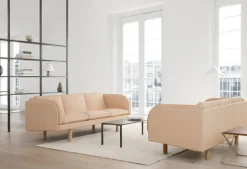 Fredericia JG hopfällbar pall, borstat stål - cognacsfärgat läder