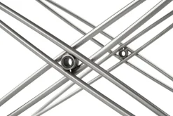 Fredericia JG hopfällbar pall, borstat stål - naturlig kanvas