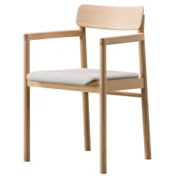 Fredericia Post karmstol, oljad ek - light grey