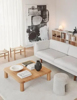 Fredericia Sequoia sittpuff/fotpall, fårfäll Moonlight