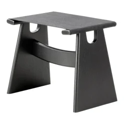 Fredericia Seto pall, svartlackerad ek - svart canvas