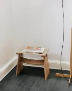 Fredericia Seto pall, svart ljusoljad ek - naturlig canvas