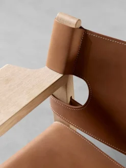 Fredericia Spanish Chair, konjaksfärgat läder - såpad ek