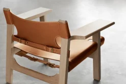 Fredericia Spanish Chair, konjaksfärgat läder - såpad ek