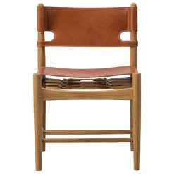 Fredericia Spanish Dining Chair, konjaksfärgat läder - oljad ek