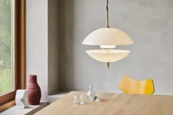 Fritz Hansen Clam pendellampa, 44 cm, opal