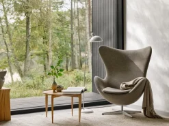 Fritz Hansen Egg loungefåtölj, satinpolerad aluminium - Re-wool 0218