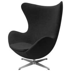 Fritz Hansen Egg loungefåtölj, satinpolerad aluminium - Re-wool 0198