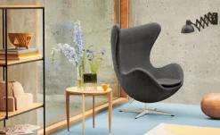 Fritz Hansen Äggpall, satinpolerad aluminium - Re-wool 0198
