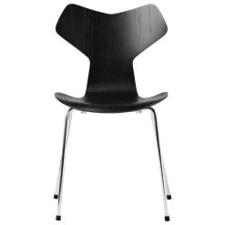 Fritz Hansen Grand Prix 3130 stol, krom - svart ask