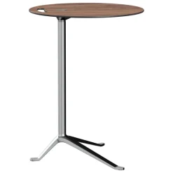 Fritz Hansen Little Friend KS12 sidobord, spegelpolerad aluminium - valnöt