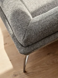 Fritz Hansen PL114 Lissoni hörnsoffa, höger, matt polerat stål - Moss 015