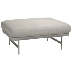 Fritz Hansen PL110 Lissoni ottoman, matt polerat stål - Clay 0012