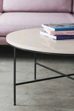 Fritz Hansen Planner MC300 soffbord, cirkulärt, svart - marmor Cream