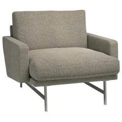 Fritz Hansen PL111S Lissoni fåtölj, matt polerat stål - Moss 015