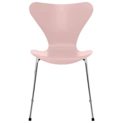 Fritz Hansen Series 7 3107 stol, krom - ljusrosa