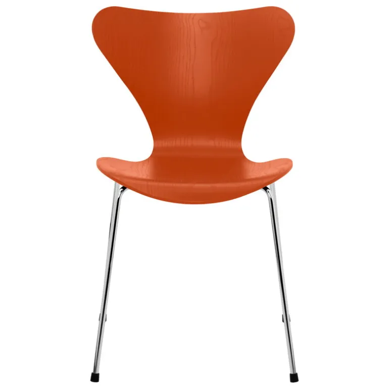 Fritz Hansen Series 7 3107 stol, krom - paradise orange