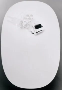 Fritz Hansen Superellipse bord, krom - vit laminat