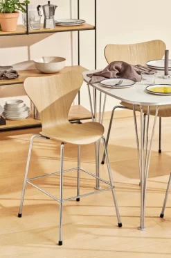 Fritz Hansen Superellipse bord, krom - vit laminat