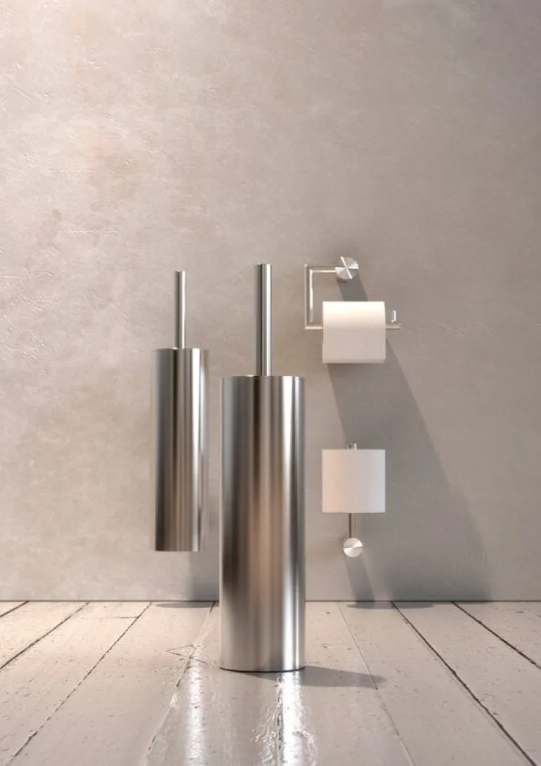 Frost Nova2 toalettborste, vägg, borstat stål