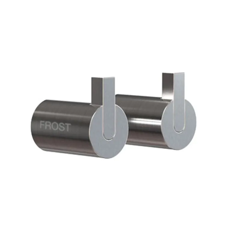 Frost Nova2 väggkrok 6, dubbelset, borstat stål