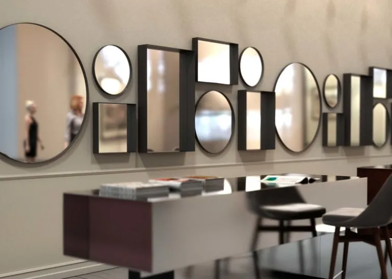 Frost Unu 4130 spegel, 60 cm, svart