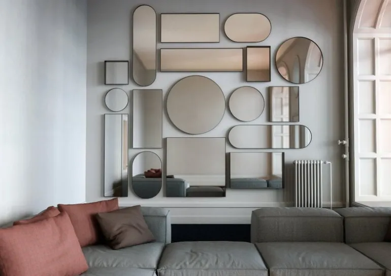 Frost Unu 4139 spegel, 40 x 140 cm, svart