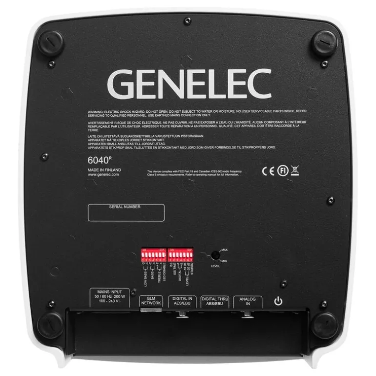 Genelec 6040R Smart Active högtalare + GLM-kit, vit - svart front
