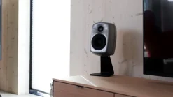 Genelec Table stand for G Two speaker, L shaped, black