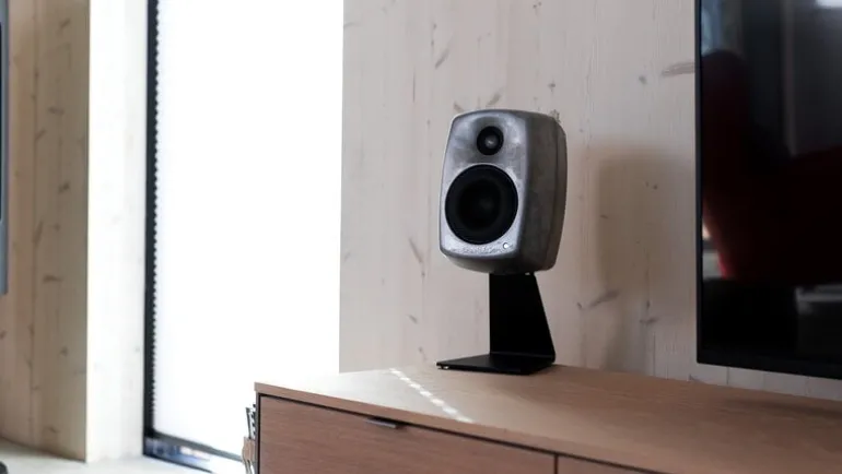 Genelec Table stand for G Two speaker, L shaped, black