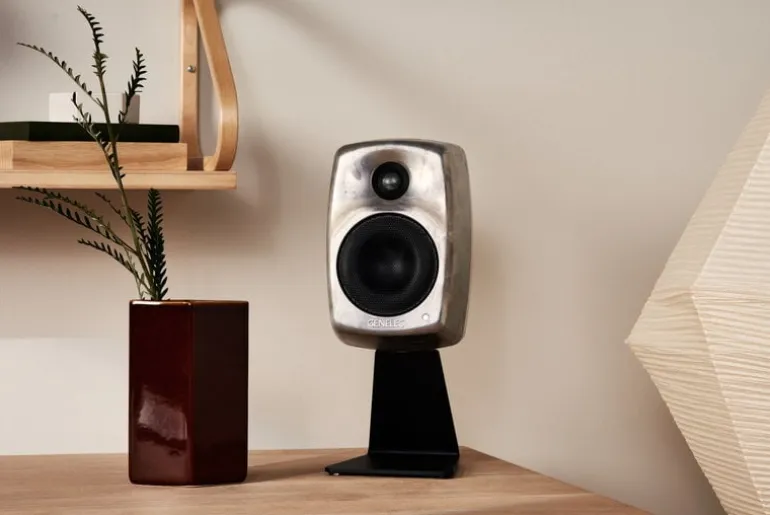 Genelec Table stand for G Two speaker, L shaped, black