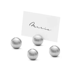 Georg Jensen Bernadotte bordskortshållare, 4 st, krompläterade