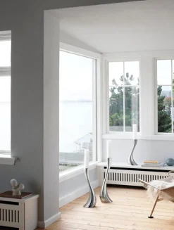 Georg Jensen Cobra golvljusstake, M, stål