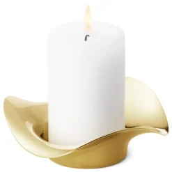 Georg Jensen Cobra pelarljushållare, guld