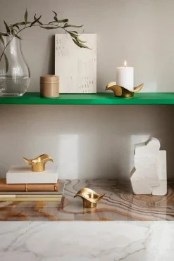 Georg Jensen Cobra värmeljushållare, 2 st, guld